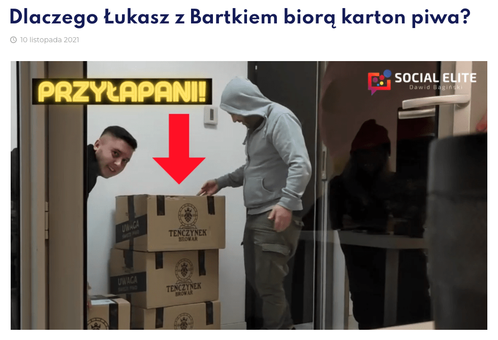 Łukasz i Bartek z Social Elite przyłapani z kartonami piwa