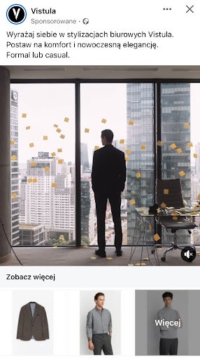 reklama w formie karuzeli Vistula