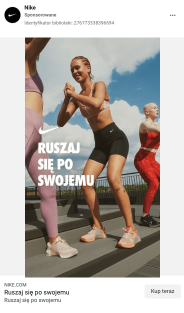 reklama Nike - ruszaj się po swojemu